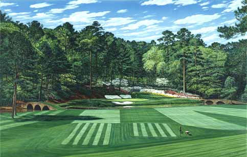 Golf and Sports by Lane > Golf paintings of the 7th and 12th holes at ...